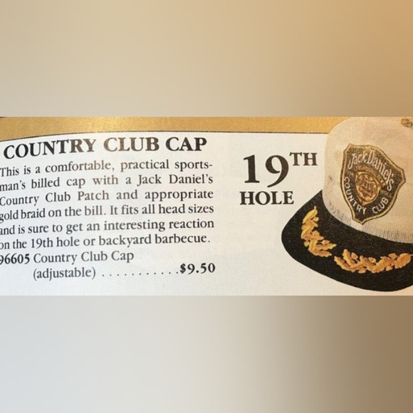 Vintage Jack Daniels Country Club Cap 19th Hole White & Black Mesh Snap Back Hat - Picture 13 of 13